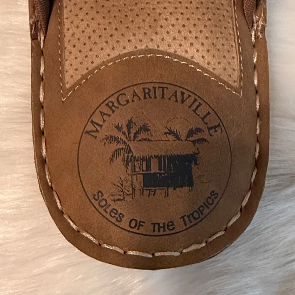 Margaritaville St. Kitts Slide Sandals Tan Comfort Men's Size 11 NWOT - Picture 2 of 5